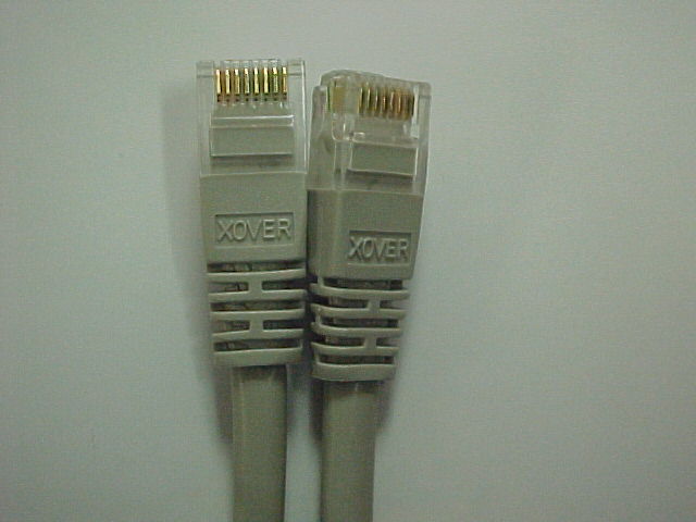 Cat 5e 14' RJ-45 Crossover Gray Cable - Click Image to Close